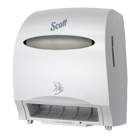 Scott Electronic Hard Roll Towel Dispenser, 12.7w x 9.572d x 15.761h, White 48858